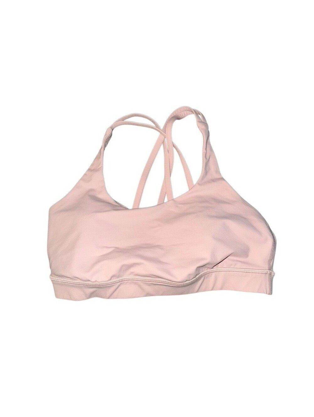 Lululemon Energy Bra Women 8 Pink Strappy Back Sports